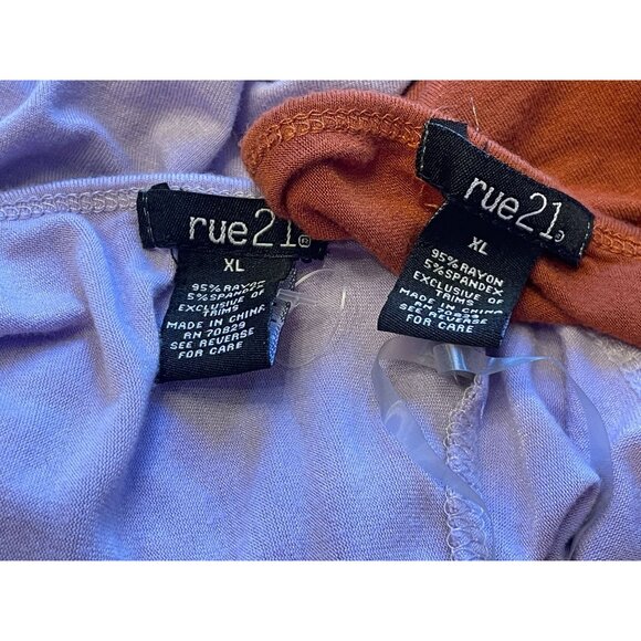 2 knotted loose fit XL tops rust lavender sexy soft comfy low back - Picture 11 of 11